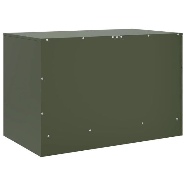 Olivgrüne TV-Lowboards Theodotta 67x39x44cm (2 Stück, Stahl)