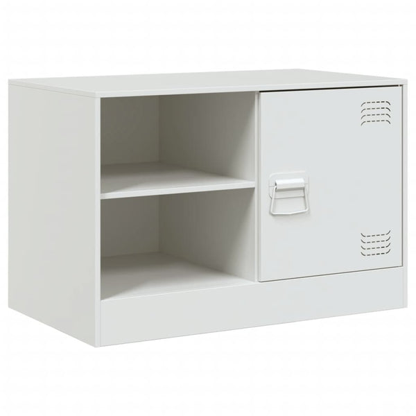 Weißes TV-Rack Theodotta 67x39x44cm (Stahl)