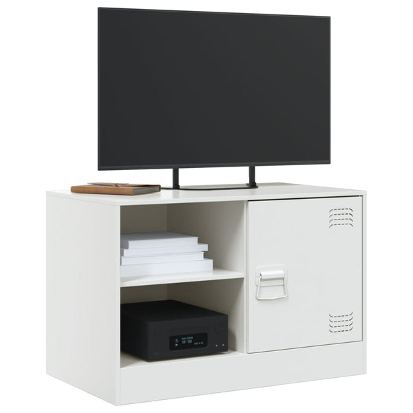 Weißes TV-Rack Theodotta 67x39x44cm (Stahl)