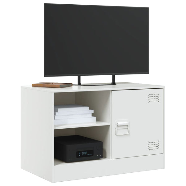 Weißes TV-Rack Theodotta 67x39x44cm (2 St., Stahl)