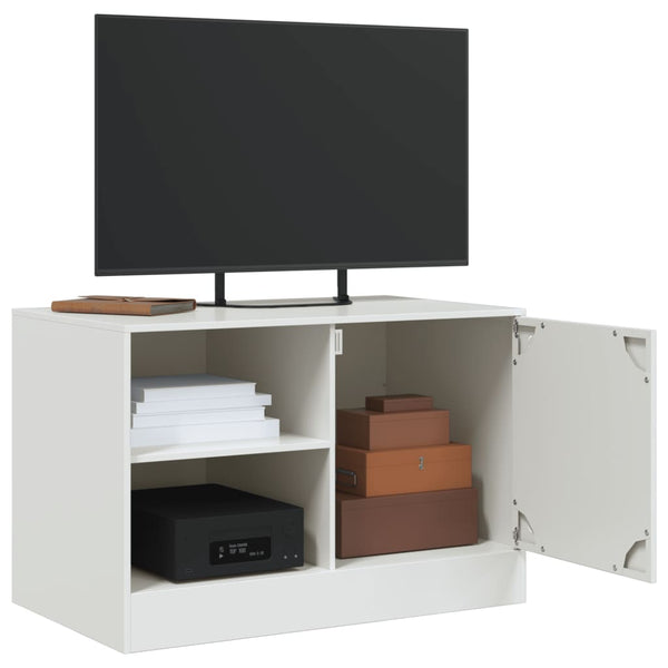 Weißes TV-Rack Theodotta 67x39x44cm (2 St., Stahl)