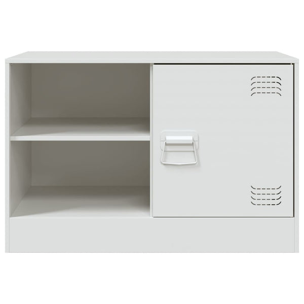 Weißes TV-Rack Theodotta 67x39x44cm (2 St., Stahl)
