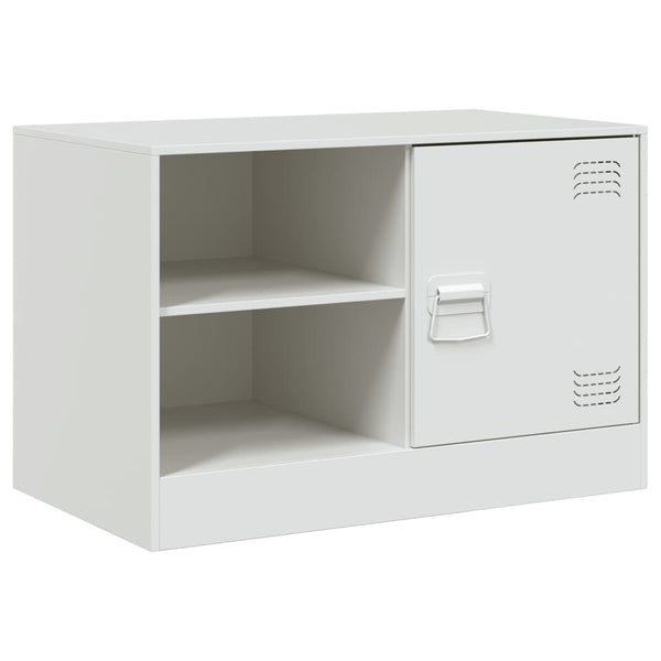 Weißes TV-Rack Theodotta 67x39x44cm (2 St., Stahl)