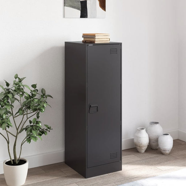 Schwarze Kommode Lessie 34,5x39x107cm (Stahl)