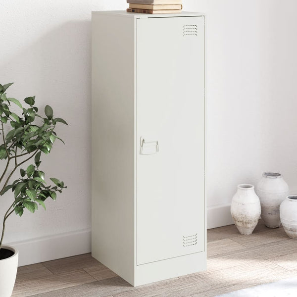 Weißes Sideboard Lessie 34,5x39x107cm (Stahl)