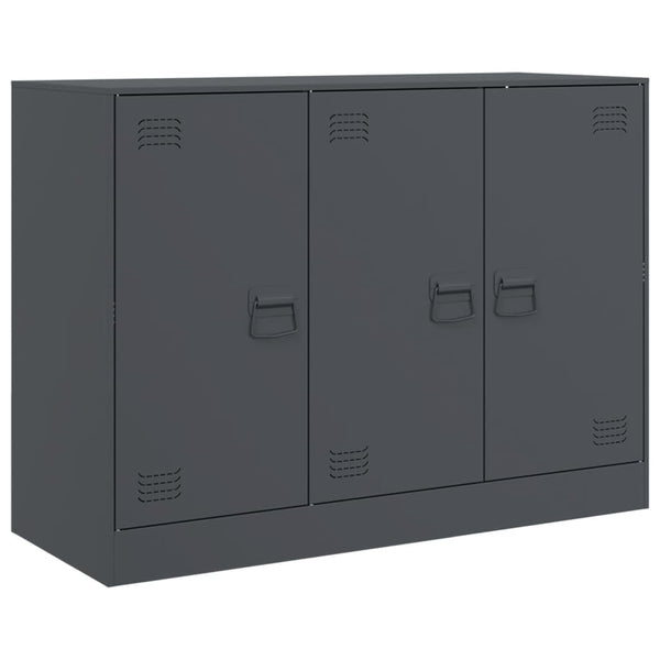 Anthrazitfarbenes Sideboard Togu 99x39x73cm (Stahl)