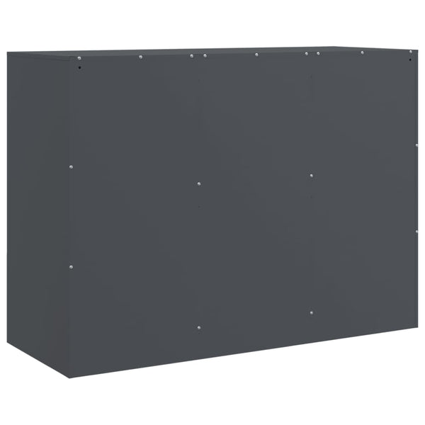 Anthrazitfarbenes Sideboard Togu 99x39x73cm (Stahl)