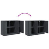 Anthrazitfarbenes Sideboard Togu 99x39x73cm (Stahl)