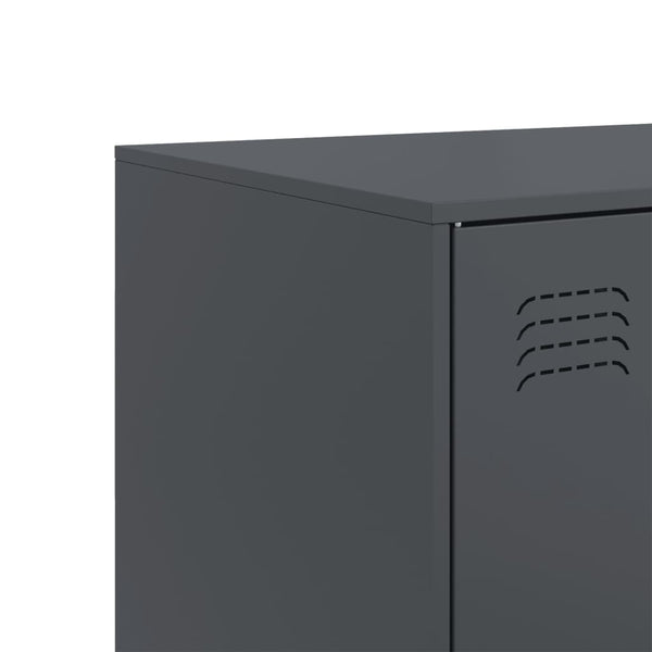 Anthrazitfarbenes Sideboard Togu 99x39x73cm (Stahl)