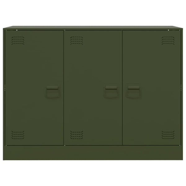 Olivgrünes Sideboard Togu 99x39x73cm (Stahl)
