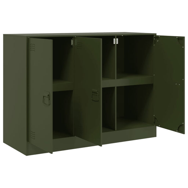 Olivgrünes Sideboard Togu 99x39x73cm (Stahl)