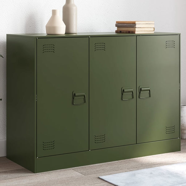 Olivgrünes Sideboard Togu 99x39x73cm (Stahl)