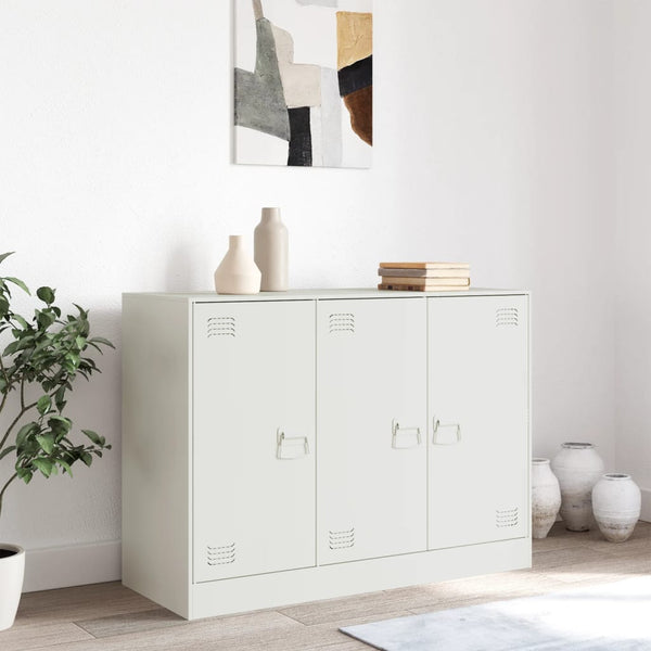 Weißes Sideboard Togu 99x39x73cm (Stahl)