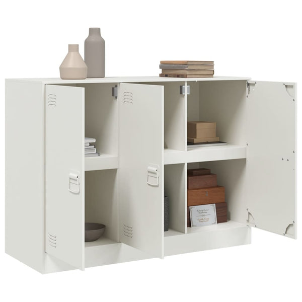 Weißes Sideboard Togu 99x39x73cm (Stahl)