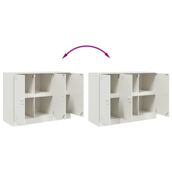 Weißes Sideboard Togu 99x39x73cm (Stahl)