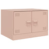 Pinkfarbener Couchtisch Brehar 67x50x44cm (Stahl)