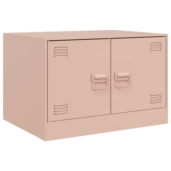 Pinkfarbener Couchtisch Brehar 67x50x44cm (Stahl)