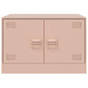 Pinkfarbener Couchtisch Brehar 67x50x44cm (Stahl)