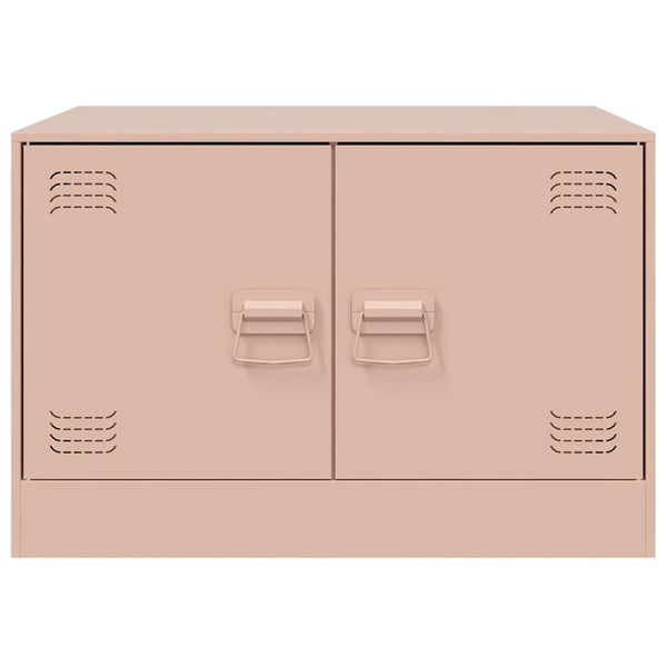 Pinkfarbener Couchtisch Brehar 67x50x44cm (Stahl)