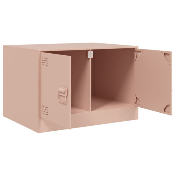 Pinkfarbener Couchtisch Brehar 67x50x44cm (Stahl)