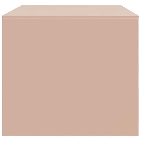 Pinkfarbener Couchtisch Brehar 67x50x44cm (Stahl)