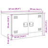 Anthrazit Couchtisch Brehar 67x50x44cm (Stahl)