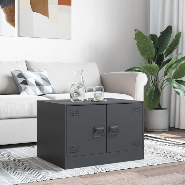 Anthrazit Couchtisch Brehar 67x50x44cm (Stahl)
