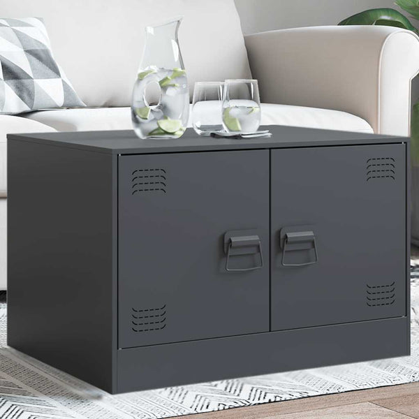 Anthrazit Couchtisch Brehar 67x50x44cm (Stahl)