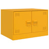 Senfgelber Couchtisch Brehar 67x50x44cm (Stahl)