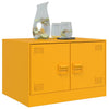 Senfgelber Couchtisch Brehar 67x50x44cm (Stahl)