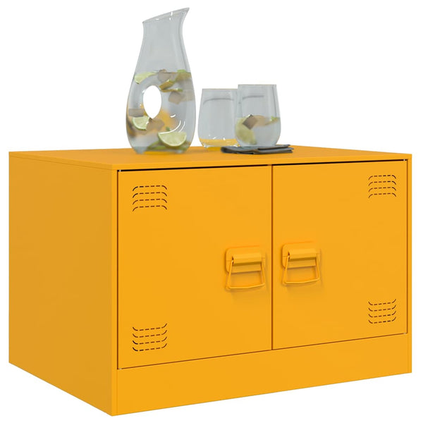 Senfgelber Couchtisch Brehar 67x50x44cm (Stahl)