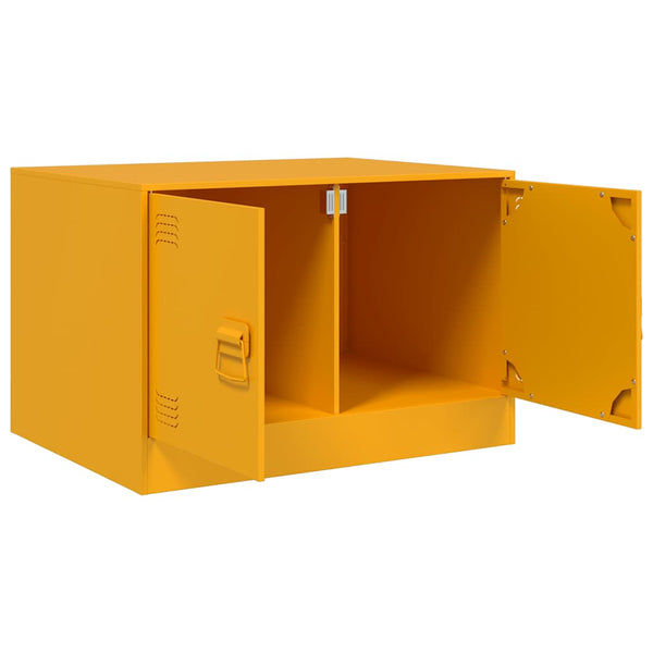 Senfgelber Couchtisch Brehar 67x50x44cm (Stahl)