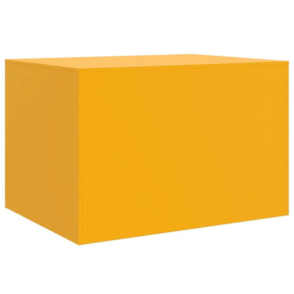 Senfgelber Couchtisch Brehar 67x50x44cm (Stahl)