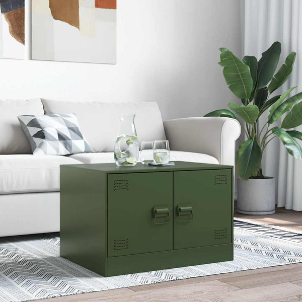 Couchtisch Brehar 67x50x44cm olivgrün (Stahl)