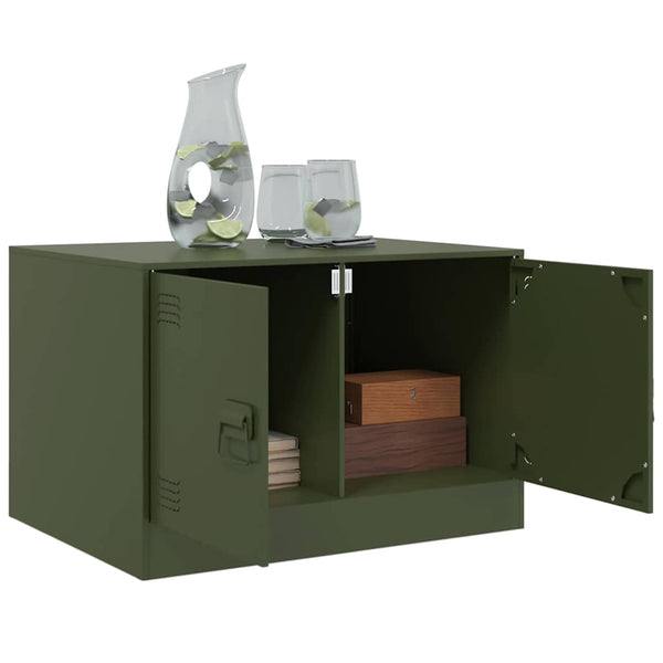 Couchtisch Brehar 67x50x44cm olivgrün (Stahl)