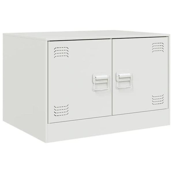 Weißer Couchtisch Brehar 67x50x44cm (Stahl)