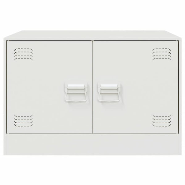 Weißer Couchtisch Brehar 67x50x44cm (Stahl)