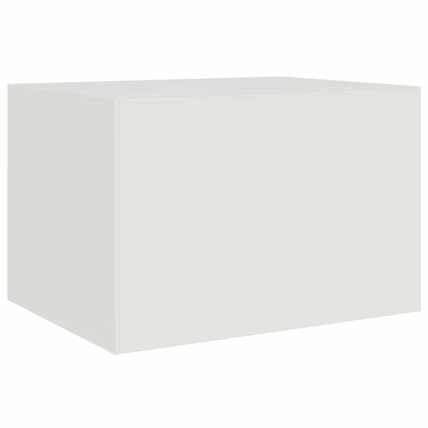 Weißer Couchtisch Brehar 67x50x44cm (Stahl)