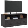 Schwarzes TV-Möbel Sirianu 99x39x44cm (Stahl)
