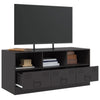 Schwarzes TV-Möbel Sirianu 99x39x44cm (Stahl)