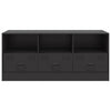 Schwarzes TV-Möbel Sirianu 99x39x44cm (Stahl)