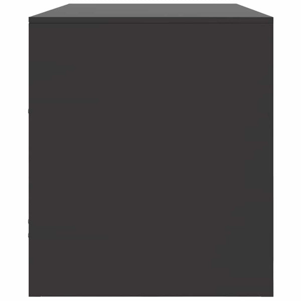 Schwarzes TV-Möbel Sirianu 99x39x44cm (Stahl)