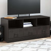 Schwarzes TV-Möbel Sirianu 99x39x44cm (Stahl)