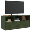 TV-Unterschrank Sirianu olivgrün 99x39x44cm (Stahl)