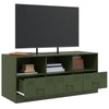 TV-Unterschrank Sirianu olivgrün 99x39x44cm (Stahl)