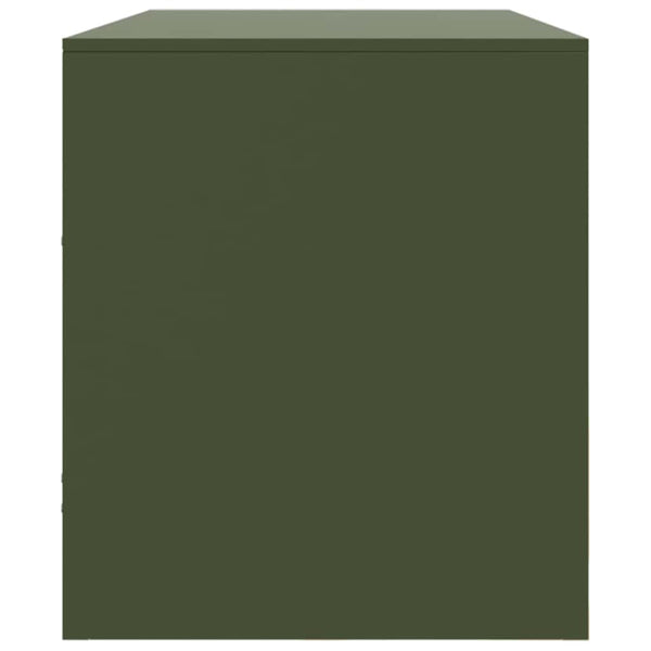 TV-Unterschrank Sirianu olivgrün 99x39x44cm (Stahl)