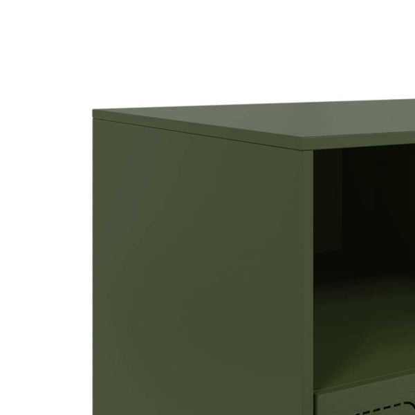 TV-Unterschrank Sirianu olivgrün 99x39x44cm (Stahl)