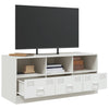 Weißes TV-Lowboard Sirianu 99x39x44cm (Stahl)