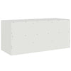 Weißes TV-Lowboard Sirianu 99x39x44cm (Stahl)