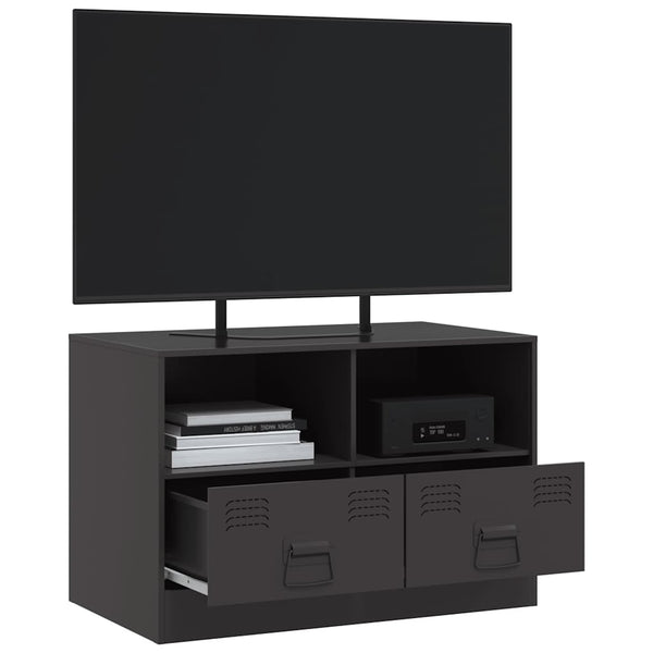 Musta tv-taso Brittny 67x39x44cm (teräs)
